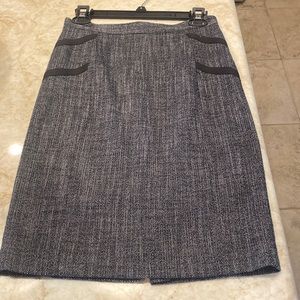 Antonio Melani black and white tweed skirt, size 4